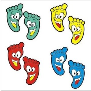 卡通墙贴儿童房间卧室客厅走廊幼儿园教室贴画 小脚丫