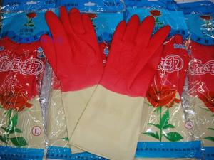 红玫瑰香花天然乳胶家用手套/洗衣家务洗碗/橡胶光里手套十双包邮