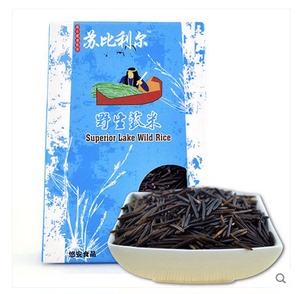 包邮苏比利尔菰米454g 美国加拿大冰湖1号野米黑米杂粮