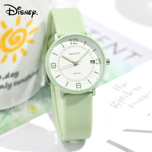 迪士尼手表女款学生初高中生女孩2024年新款绿色女生考试专用手表