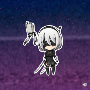 800人付款淘宝tlp套贴 尼尔机械纪元游戏美女2b a2混搭汽车后风挡玻璃