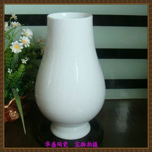 景德镇陶瓷器花瓶高白瓷白色花瓶设计装修样板房客厅家居摆件装饰