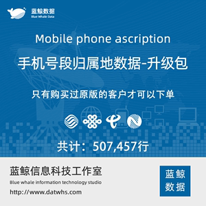 507457条2024年05月更新 手机归属地数据库 号码归属地数据升级包