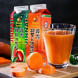 神内胡萝卜果蔬汁汁番茄汁蟠桃汁1L大瓶纸盒装果味饮料代餐包邮