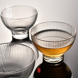 班意出口日本玻璃茶杯功夫茶具品茶杯手工加厚玻璃茶杯主人杯