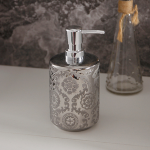 欧式复古陶瓷乳液瓶家用便携式按压式分装沐浴露洗发水洗手液空瓶