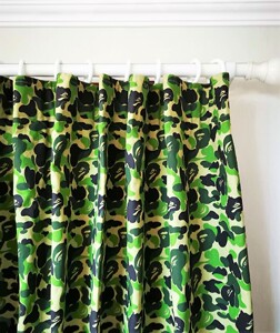 bape 迷彩窗帘 camo curtains 全遮光窗帘 双层可拆卸 潮流窗帘