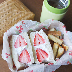 树叶油纸草莓花朵WAX纸蜡纸烘培三明治包装纸点心糖果蛋糕礼品纸