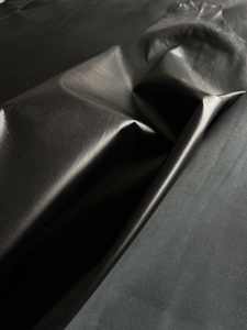 意大利d家超薄黑色胎牛皮0.4mm手工皮料服装皮衣皮料箱包皮料diy