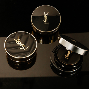 ysl圣罗兰限量银气垫蕾丝皮革羽毛气垫盒b10 b20粉底b