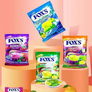 印尼foxs水果糖袋装fox's霍氏水晶糖四季茶杂莓薄荷味喜糖果零食