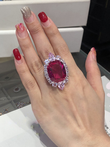 已到货老板娘 香港代购 皇室珠宝arte/艾尔蒂 24克拉红宝晶钻戒指