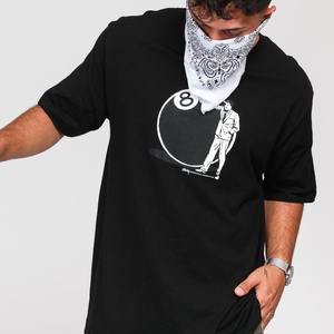 潮物woo stussy 8 ball man tee 黑八球印花短袖情侣t恤男女街头