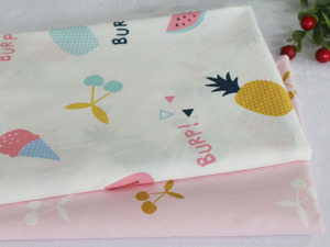 纯棉布料床品面料全棉斜纹婴儿宝宝儿童菠萝草莓花型床单被套布