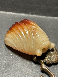 和田玉唐代玉蝉带扣,富贵缠身,生命不止,生生不息.雕工精美