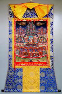 k定做画像 布艺室内装饰画 手工裱画 1139 大圆满龙钦宁提皈依境