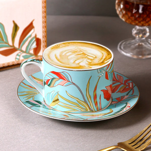 咖啡杯轻奢高级感骨瓷拿铁杯英式下午茶餐具小众茶具杯碟套装礼盒
