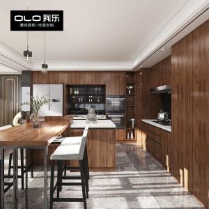 我乐橱柜现代简约雕刻时光家用经济型厨房橱柜定制定金