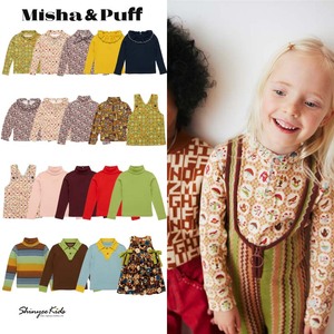 Shinyee▲misha and puff aw24儿童长袖T恤打底衫印花背心连衣裙