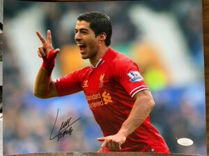 利物浦 苏亚雷斯 luis suarez 亲笔 签名 照片 附证书