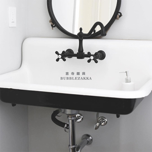 可定制老式水池盆厨房铸铁水槽 单槽搪瓷美式复古洗手盆 入墙脸盆