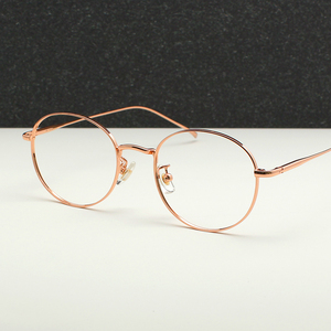 眼镜框男复古金色全框