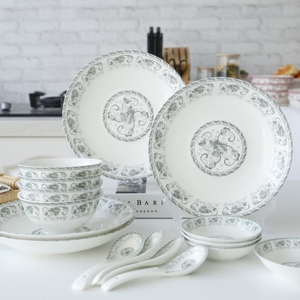 逐鹿秋韵家用陶瓷碗碟套装创意高温陶瓷碗微波炉碗个性泡面碗汤碗