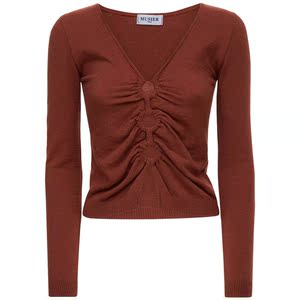 musier paris love粘胶纤维软糯毛衣2022新款春夏女士奢侈品经典