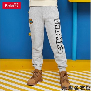包邮  Baleno Junior班尼路童装卫裤新款男童托马斯字母束脚长裤