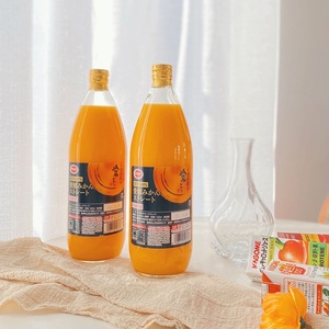 推荐 日本进口爱媛县产pom完熟愛媛100%橘子汁橙汁果汁饮料1000ml