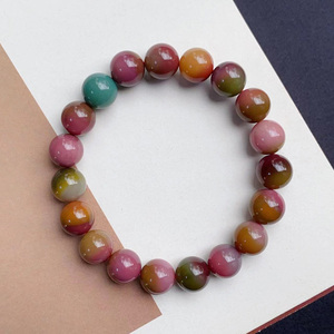 七彩盐源玛瑙手串