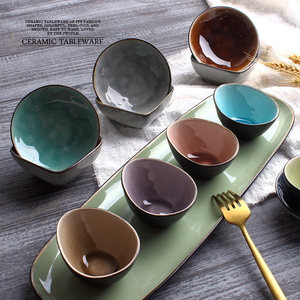 创意调味碟餐厅日式北欧冰裂纹釉陶瓷酱碗醋酱碟调料碟蘸料碟方形