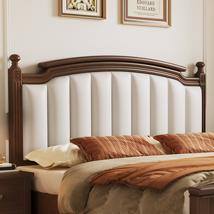 复古美式床实木主卧大床2米x2米2双人床1.8米1.5现代简约卧室家具