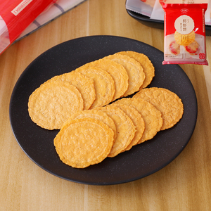 四洲日式鲜虾饼原味非油炸虾片儿童薄脆饼干网红零食小吃休闲食品