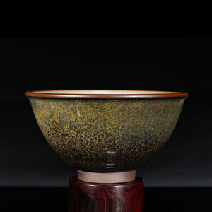 王波窑汝釉仿汝颜色釉景德镇窑印章茶碗纯手工拉坯景德四少主人杯