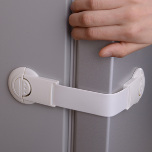 日本km儿童保护安全锁冰箱锁抽屉马桶柜门宝宝防开门软锁扣软锁