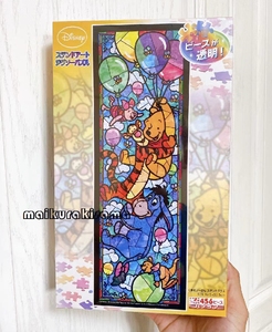 日本Tenyo水晶拼图迪士尼玩具总动员小熊维尼美女与野兽456片树脂
