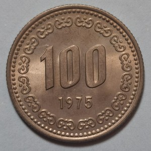 韩元100硬币头像图片