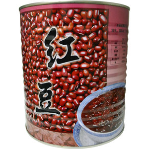 名忠红豆罐头糖水蜜豆颗粒状3200g大罐装冰沙双皮奶原料开罐即食