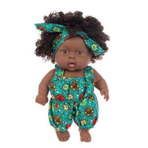 非洲仿真黑娃娃婴儿黑人皮肤仿真硅胶玩具女孩人偶洋幼儿园角色区
