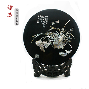 扬州漆器 纯手工天然螺钿镶嵌装饰家居摆件风水 工艺品