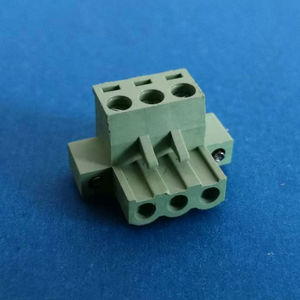 带耳朵三芯免焊端子 凤凰头5.00插头音频输入功放输出接口 纯铜芯