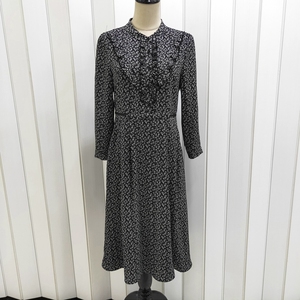 伊蕾珂/鑫慕芭莎m21f-329系带收腰显瘦气质连衣裙2021秋装女新款