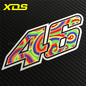 小小潮贴罗西46涂鸦款汽车贴纸摩托车车身反光贴纸电动车防水贴花