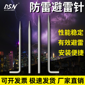 避雷针屋顶室外防雷针接闪器别墅家用户外建筑工程电力镀锌接地针