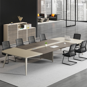 会议桌办公培训桌小型接待洽谈长条桌简约现代6人会议室桌椅组合