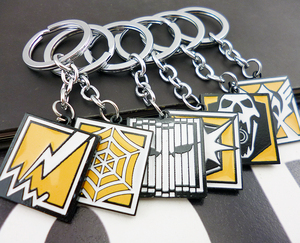 彩六干员标志钥匙扣项链彩虹探员游戏周边饰品挂件生日礼物六号酷