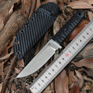 华匠坊忍者 户外a8钢直刀车载防身野外求生存刀具锋利小刀具配k鞘