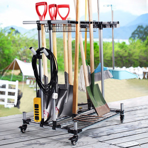 架海落地式拖把收纳架子置物架扫把清洁工具架花园庭院铁锹置放架