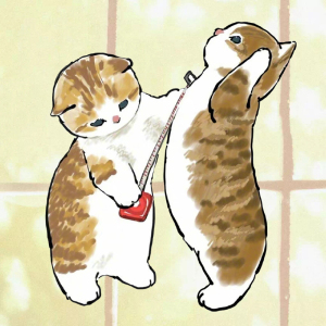 三只猫咪量腰围呆萌可爱短袖t恤男女情侣趣味日系夏季纯棉宽松潮